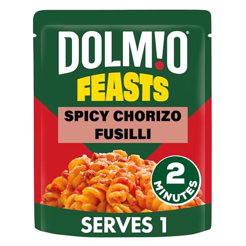 Dolmio Feasts Spicy Chorizo Fusilli Ready Meals Pouch 250g