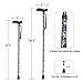 LIXIANG Walking Cane, 5-Level Folding Walking Cane for Men Women Lightweight Adjustable Portable Hand Walking Stick - Balancing Mobility Aid - Sleek Comfortable T Handles (APurple Floral Printing)