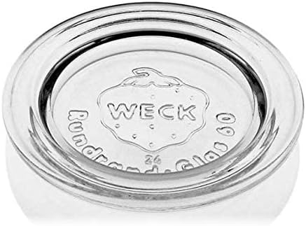 3 x Weck 60mm (2 3/8") SMALL ORIGINAL Loose Fitting Replacement Glass Lid. Fits WECK Models 080, 755, 760, 761, 762, 763, 764, 766, 902, 905, 975, 995. - Image 2