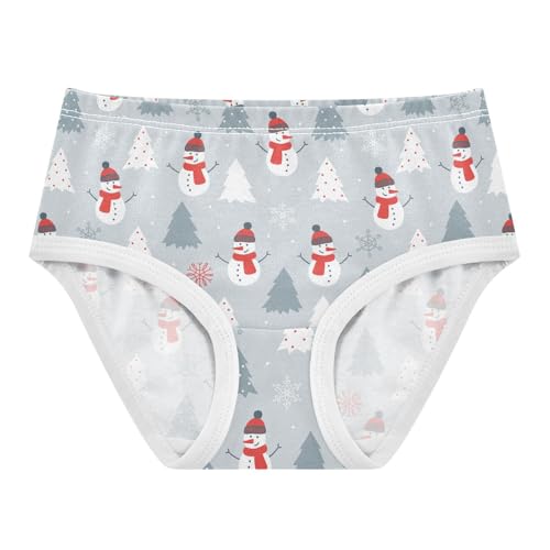 Girls Underwear Soft Cotton Christmas Tree Snowman Kids Panties in Sizes 2/3t, 4t, 5t, 6 and 8