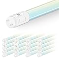 20 Pack 3CCT 4FT LED T8 Hybrid Type A+B Light Tube, 18W, 4000K/5000K/6500K Selectable, Plug & Play or Ballast Bypass, Single or Double End Powered, 2300lm, Frosted Cover, T8 T10 T12, 120-277V, UL, FCC