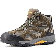 ZANCO MENS WATERPROOF MID-TOP HIKING BOOTS FOR OUTDOOR TREKKING CAMPING BACKPACKING