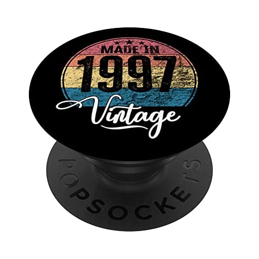 Birthday Vintage Año de nacimiento 1997 Cumpleaños bday PopSockets PopGrip Intercambiable