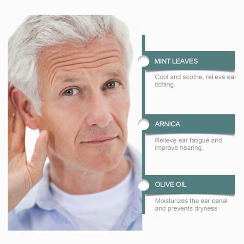 Natural Hearing Aid Spray with Mint Leaves, Arnica, Olive Oil for Ear Health, Fast Absorption Formula, 100ML/3.38FL.OZ2
