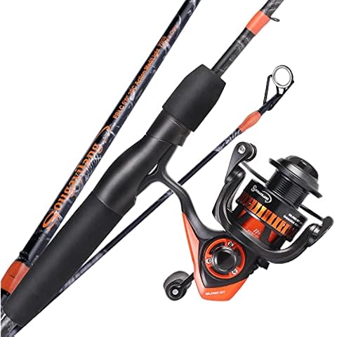 Sougayilang UL Spinning Angelrute und Rolle Combo, 2-teilige Super Sensitive Graphit Angelrute Cover