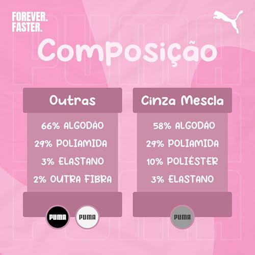 PUMA Kit 9 Pares Meia Invisível Sapatilha Adulto Feminina, 3 Brancos - 3 Cinza Mescla - 3 Preto, 34-
