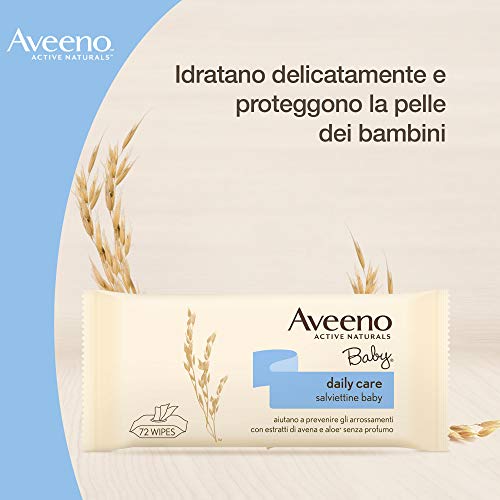 Aveeno Baby Daily Care Wipes with Oats and Aloe Extract, 72 Wipes