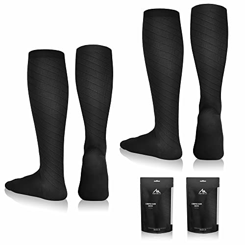 Image of NEWZILL Medical Compression Socks for Women & Men, 20-30 mmHg Knee-High Support for Circulation, All-Day Comfort for Work Travel Running Cycling and Fitness