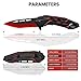 FUNBRO Pocket Knife for Men, Spring Assisted Folding Knife with 3.4” Stainless Steel Sharp Blade, Cool Flipper Open EDC Knives with Clip for Outdoor Camping Hiking, Gifts for Dad Him Husband (Red)