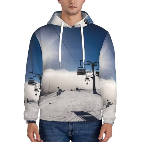 Men's Fleece Pullover Hoodie Long Sleeve Hooded Ski Lift at Sunshine Sweatshirt Casual Shirts With Pockets2