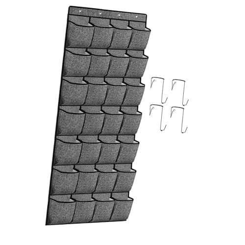 Organizador de puerta para zapatos con tabla numerada y 28 bolsillos colgantes 5