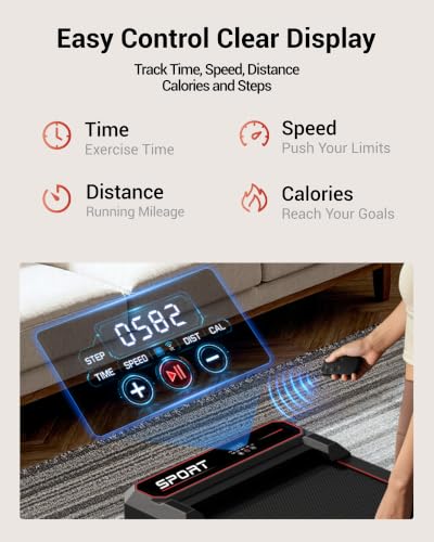 Image of LONTEK 15% Incline Walking Vibration Pad Portable Under Desk Treadmills