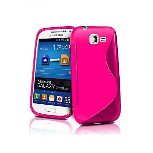 HQ-CLOUD Coque Gel Silicone S-Line pour Samsung Galaxy Trend Lite S7390 S7392 - Rose - Un Film Offert