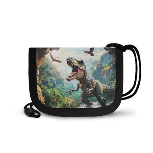 Cozeyat 3D Dinosaur Kids Wallet for Boys Ages 5-7 8-10 10-12 Toddler/Youth Wallet for Boys with Zippered Coin Pocket and Card Holders, Novelty Wallet for Childrens Birthday Gifts