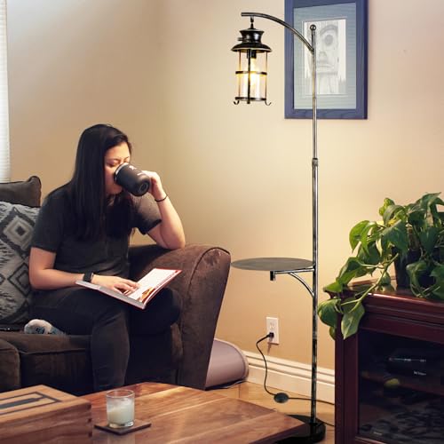 beaysyty-Farmhouse-Retro-Adjustable-Floor-Lamps-with-Tray-Lantern-Tall-Standing-lamp-for-Bedroom-Home-Decor-for-Office-Living-Room-Bedroom-Knob-Switch-Silver-Gray beaysyty Farmhouse Retro Adjustable Floor Lamps with Tray Lantern Tall Standing lamp for Bedroom Home Decor for Office Living Room Bedroom Knob Switch Silver Gray