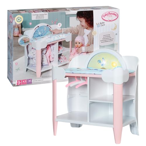 Baby Annabell, Puppen Wickeltisch, Baby Annabell Day&Night Wickeltisch mit drehbaren Rad in Tag- und Nachtmodus, Licht- und S