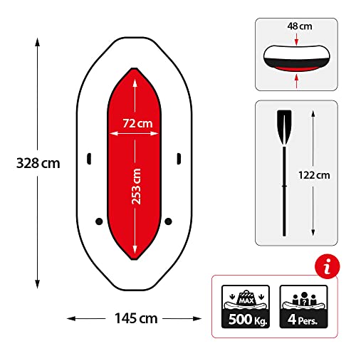 Intex Schlauchboot Boot Mariner 4 Set Phthalates Free Inkl. Paddel und Luftpumpe - Professional Series, 68376np
