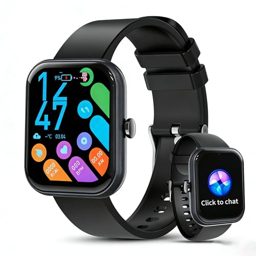 AI Smartwatch with Fitness Tracker Call Translator LED Touchscreen 100+ Sports Modes IP68 Waterproof