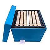 Mini Plus Beute aus Styropor inkl. 6 Rähmchen und Futtertrog bemalt Imkerei Bienen