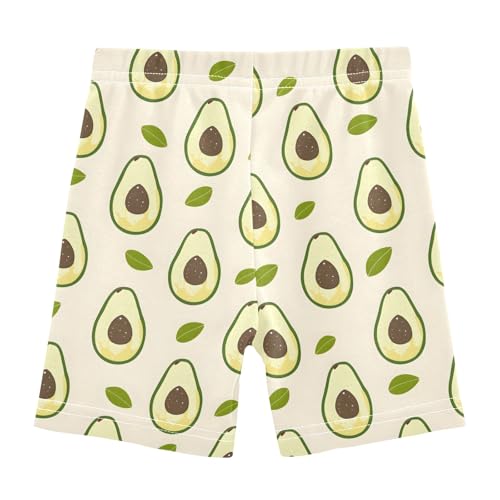 Cartoon Avocado Paint Girls Shorts Elastic Waist Sports Shorts Girls Leggings Pants for 4-10 Years2