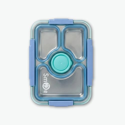 Image of Kids Ocean Blue Multi-Section Leakproof Lunch Box,Premium Lunch Box for Office, School and Travel | Food Storage Container with Secure Lid | Portable Meal Box for Daily Use