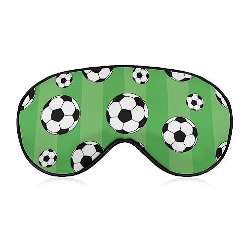 Neuartige Verdunkelungs-Augenmaske, Fußball-Grün, Schlafmasken, Schlafmaske, Augenbinde, Augenschutz, Augenschutz mit verstellbarem Riemen, für Männer, Frauen, Teenager, Jungen, Mädchen, Kinder, Rei