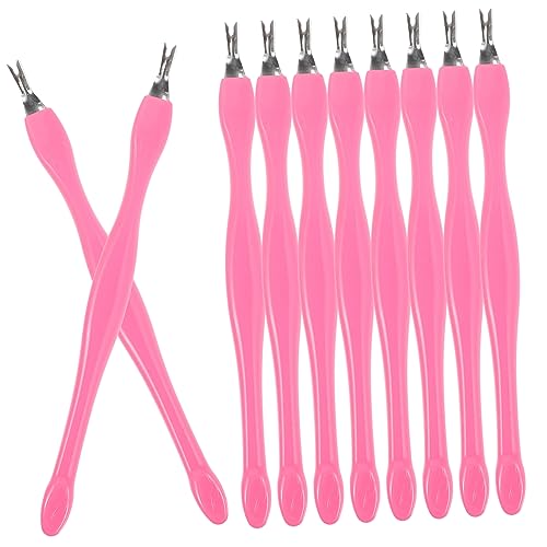 minkissy Nail Care Set Cuticle Trimmer Remover Pusher Fork Stainless Steel for Home Use