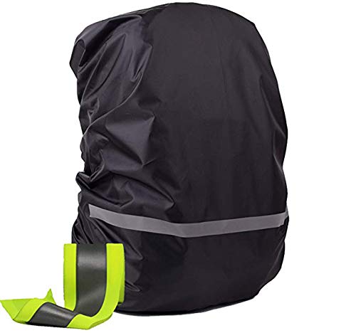 OOKOO - Funda impermeable y reflectante para mochila, Negro (Negro) - OOKOO-BAGCASE-BLACK-XS