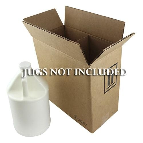 Air Sea Containers 2 x 1 Gallon Plastic Jug (BOX, PARTITION, & TOP PAD) (4G/Y11.5) Specifically Tested to Ship Industrial Plastic Gallon Jugs (Inner Dimensions: 12 3/8