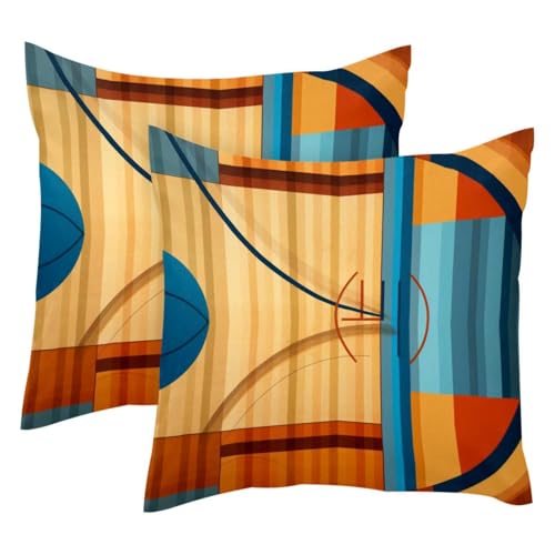 Generic Throw Pillow Covers,Pillowcases,Pillow Cases,Basketball Game Sport Pillow Covers 18x18 in,2-Pc, Qb1w7npgegxy