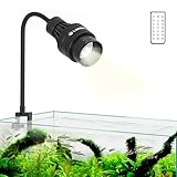 Lominie LED Aquarium Light Full Spectrum 15°-60° Adjustable Aquarium Focus Light Spotlight for Saltwater Freshwater Fish Tank