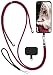 Produktbild moex Unleash für Fairphone 3/3 Plus  Handykette mit Karabiner, Umhängeband schnell abnehmbar  Smartphone Necklace mit Pad für Hüllen, Kette zum Umhängen in Dunkelrot