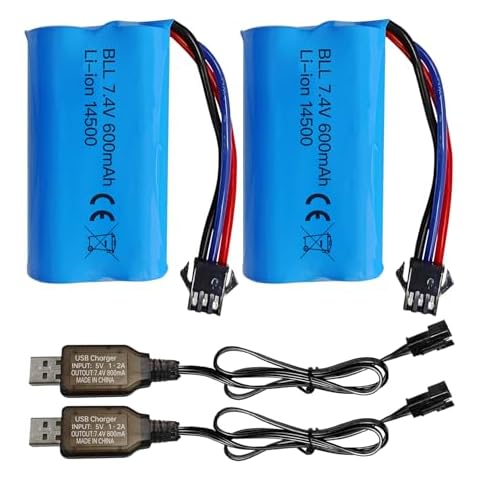 ZYGY 2PCS 7.4V 600mah 2S Batterie au Lithium Cover