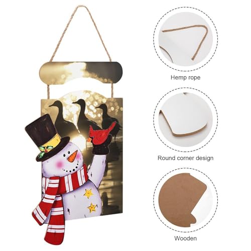Peinture de Noël bonhomme de neige suspendre pour embellir un mur vide facilement - 4