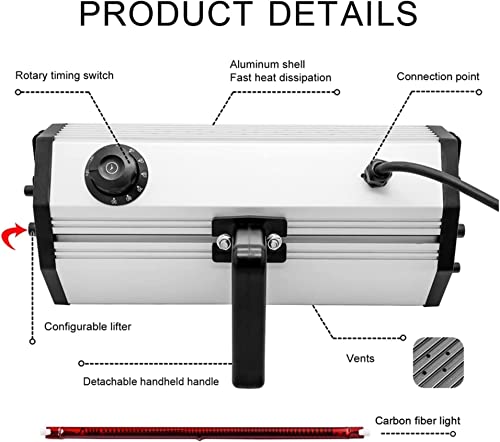 Lampe infrarouge 2000W pour séchage de peinture et chauffage de cuisson portatif