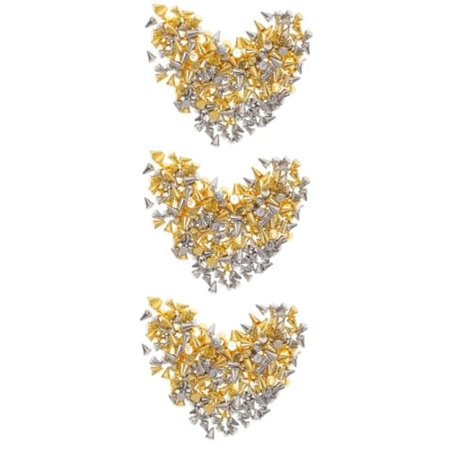 SOESFOUFU 3sets Metal Nail Charms Set Large Nail Gems and Rhinestones for Art Decorations 200pcs*3
