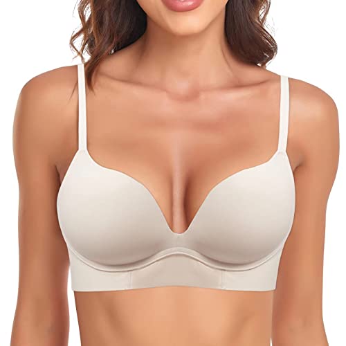 Soutien-Gorge sans Soudure Anti-Marques Blanc S : Bralette Rembourrée Douce sans Fil