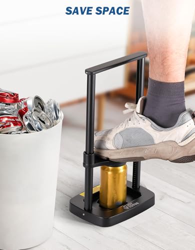 image for JOYTUTUS Can Crusher, 12 oz - 24 oz Metal Can Presser, Foot Operated P