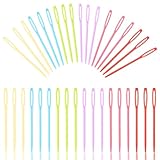 Conception d'aiguille à gros chas:chaque aiguille à crochet en plastique mesure 71mm /2.8 po, avec un grand trou pour les yeux de 17 x 2mm /0.67 x 0.08 po, rendre l'enfilage plus facile et plus rapide, parfait pour le fil, projets de tapisserie et de crochet