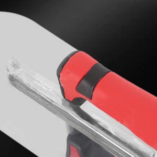 ESreake Concrete Tools Stainless Steel Pool Trowel, 11" x 4" Masonry Hand Tool with Soft Grip Handle, Lightweight, Plastering Trowel for Drywall Plastering Construction, Round End (Medium:11"L x 4"W) - Image 5