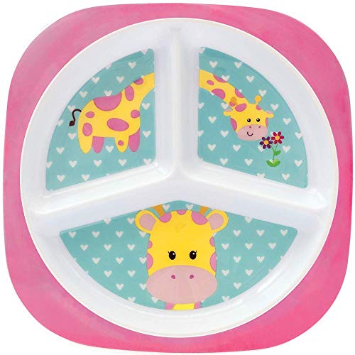 Prato Com Divisórias - Girafinha, Buba, Colorido