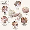 bbhugme Adjustable Pregnancy Pillow – Full Body Support for Side Sleeping - Adjustable Firmness and Shape - Supports Back, Legs, Belly, Hips for Pregnant Women - Removable Cover - Dusty Pink