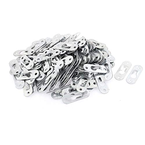 Image of Aexit Glass Mirror Construction Hardware Picture Frame Metal Hanging Plate Brackets 45 x 16mm 150 Pcs Model:60as12qo196