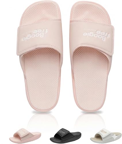 BALLOP Dr. Carering Acupressure Massage Slides Sandals for Women Beginner Friendly Gentle Pressure Indi Pink US Size 8 Wide Formal Rocker Bottom Sole Arch Support Lightweight Adjustable Velcro