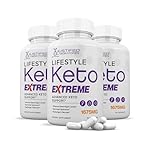 (3 Pack) Lifestyle Extreme Keto Pills 1675MG New & Improved Formula Contains Apple Cider Vinegar Extra Virgin Olive Oil Powder Green Tea Leaf 180 Capsules