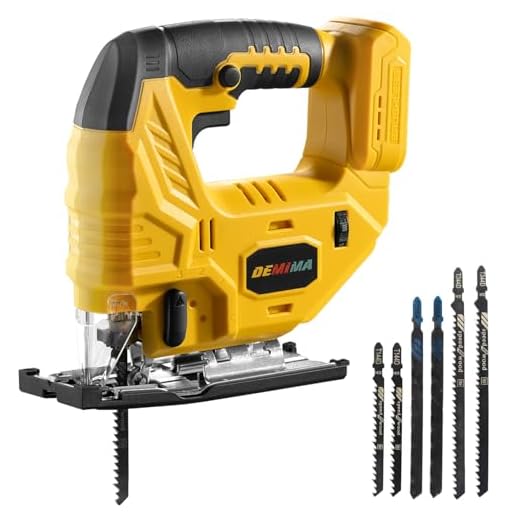 Cordless Jig Saw for De-Walt 20V Battery, 7 Speed Variable ​​Up to 3200RPM, LED Light, 45° Bevel Cuts, 3 Orbital Motions, with Jig Saw Blade for Straight/Curve/Circle Cutting(Battery Not Include)