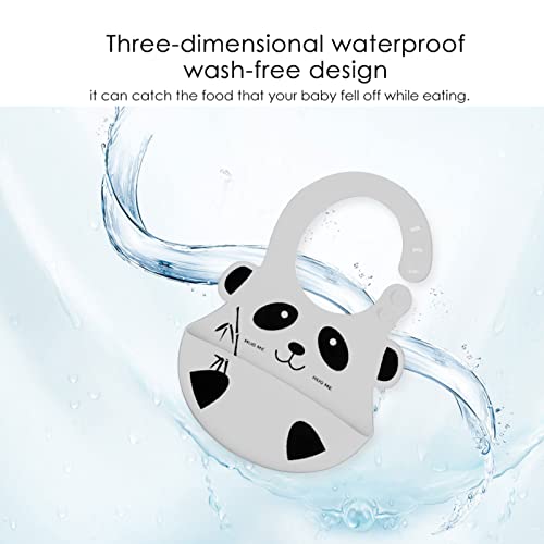 Babadores para bebês para comer, Babadores de silicone para bebês de grau alimentício, babadores par