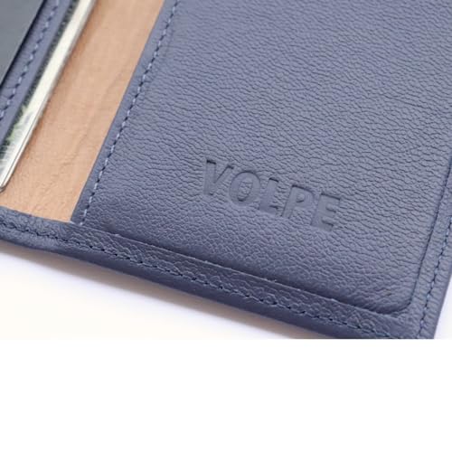 VOLPE Slim Wallet Genuine Leather for Men and Women (Blue)3