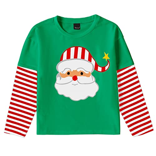 Remimi Unisex Kids Halloween Long Sleeve Shirt Fancy Print Stripe Shirts 2-12 Years