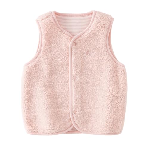 DAVE&BELLA Reversible Sherpa Fleece Vest for Toddler Boys Girls